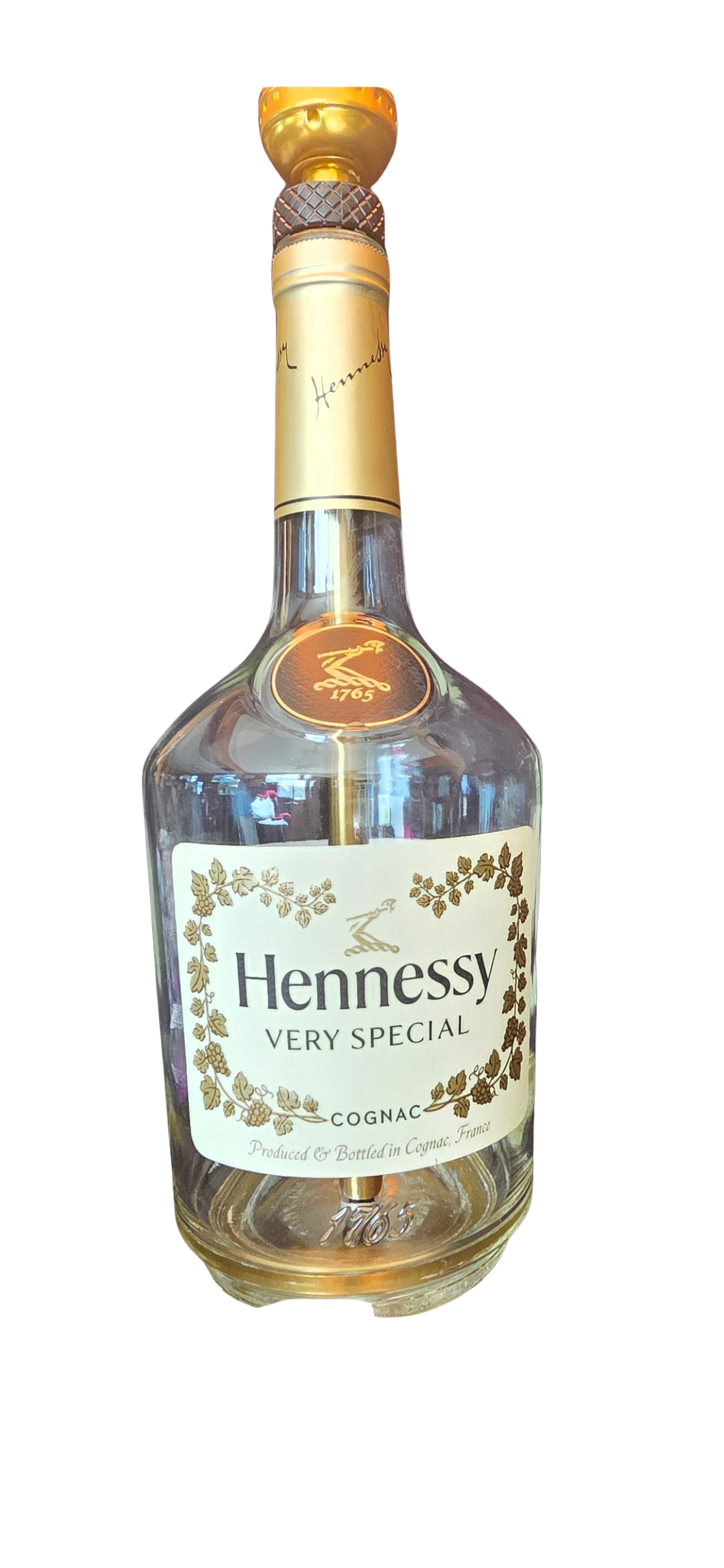 Hennessy with gold base